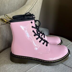 Dr. Martens Pink Patent Leather Boots